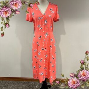 open lace back dress A Bright Two-Tone Pink and Orange Maxi Dress main image 0